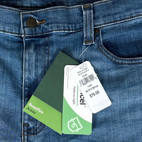 LL Bean Classic Fit Straight Leg Jeans, Size 36/29 - Picture 6 of 12